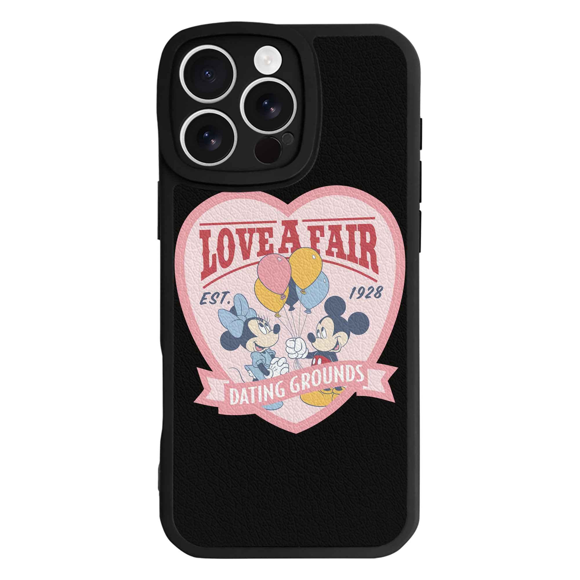 （画像用） ミッキーマウス Mickey Mouse 【iPhone 16シリーズ対応】シリコンスマホケース（レザー調） 材質：シリコン
